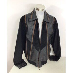 Leo Chevalier Retro Leather Jacket Coat Mens Medium